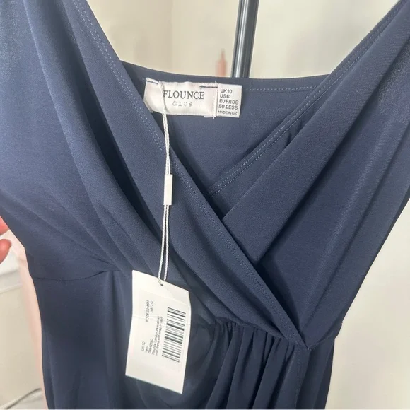 NWT Flounce Club Midnight Blue Asymmetrical Dress Size 6 - Picture 3 of 3